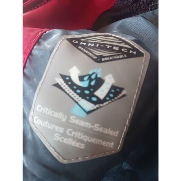 Columbia interchange rain coat extra large packable hooded gray/ red Vintage 90s - Picture 3 of 5